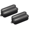 SET 2 PASTILLAS HUMBUCKER FLUENCE MODERN OPEN CORE RAILS - NEGRA / BLACK NICKEL