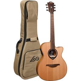 GUITARRA ACÚSTICA LAG AUDITORIUM HYVIBE H2 10 A/E CUTAWAY