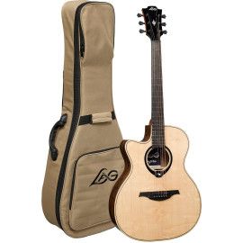 GUITARRA ACÚSTICA LAG AUDITORIUM HYVIBE H2 30 A/E CUTAWAY - ZURDOS