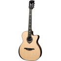 GUITARRA CLÁSICA NYLON LAG AUDITORIUM HYVIBE H2 50 A/E CUTAWAY