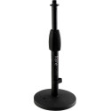 Soporte de micro de sobremesa base redonda 15 cm altura regulable