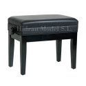 Banqueta Graduable Hidrau X5 Negro Brillo/Polipiel Negra
