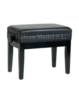 Banqueta Graduable Hidrau X5 Negre Lluent/Poli-Pell Negra
