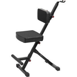 Taburete Deluxe ajustable con soporte para guitarra