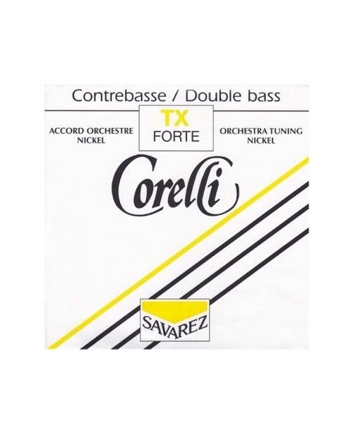 Set de cuerdas contrabajo Corelli orquesta níquel Forte 4/4
