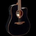GUITARRA ACÚSTICA LÂG DREADNOUGHT CUTAWAY TRAMONTANE 118 A/E - NEGRA
