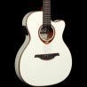 GUITARRA ACÚSTICA LÂG AUDITORIUM SLIM CUTAWAY TRAMONTANE 118 A/E - IVORY WHITE