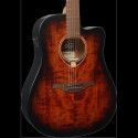 GUITARRA CÚSTICA LÂG DREADNOUGHT CUTWAY TRAMONATNE 70 A/E - BLACK & BROWN