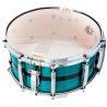 CAJA 14 X 6.5" MASTER MAPLE PURE MP4 - Custom Aqua Turquoise Stripe