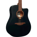 GUITARRA ACÚSTICA LÂG DREADNOUGHT CUTAWAY TRAMONTANE 70 A/C - NEGRO SATINADO