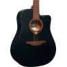 GUITARRA ACÚSTICA LÂG DREADNOUGHT CUTAWAY TRAMONTANE 70 A/C - NEGRO SATINADO