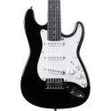 Guitarra eléctrica Eko Starter ST100 formato 3/4 tipo Strat - Negra