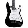 Guitarra eléctrica Eko Starter ST100 formato 3/4 tipo Strat - Negra