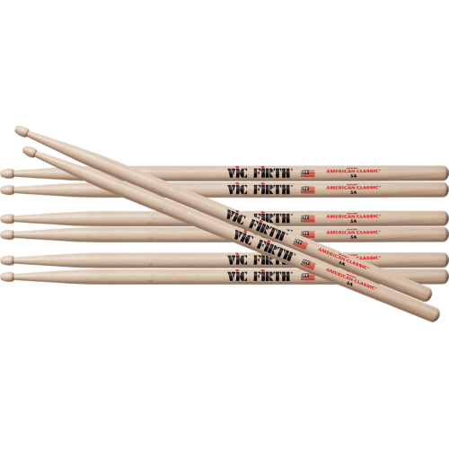 BAQUETAS VF AMERICAN CLASSIC® 5A (PACK 3 +1)