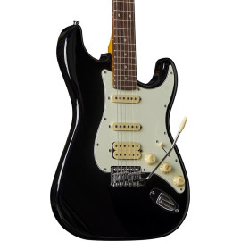 Guitarra eléctrica Eko Starter ST350 tipo Strat vintage HSS - Negra