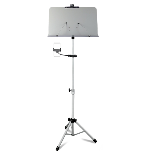 Atril Orquesta TCM MS-533PGY Gris Liso c/soporte para movil