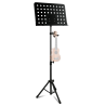 Atril Orquesta TCM MS-533UBK Negro Perforado con soporte ukelele