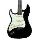Guitarra eléctrica Eko Starter ST300 tipo Strat - Negra (zurdos)