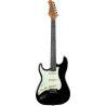 Guitarra eléctrica Eko Starter ST300 tipo Strat - Negra (zurdos)