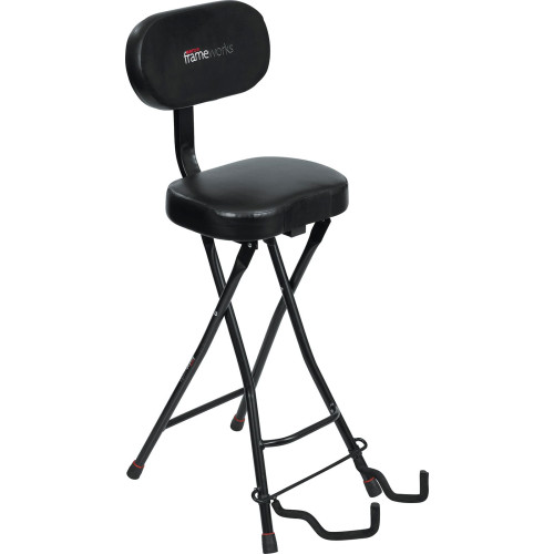 Taburete con soporte para guitarra
