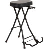 Taburete con soporte para guitarra