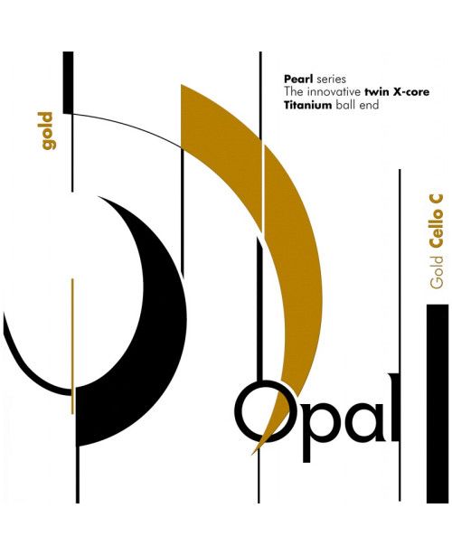 Cuerda cello For-Tune Opal Gold 2ª Re acero 4/4 Medium 4/4