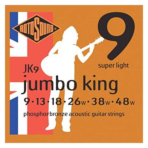 JUEGO DE CUERDAS ROTOSOUND PARA GUITARRA ACÚSTICA 9-48