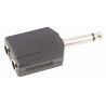 ADAPTADOR DUAL JACK MONO 1/4 HEMBRA X 2 JACK MONO 1/4 A089