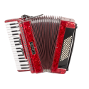 ACORDEÓN ESTRELLA 34/72 ROJO
