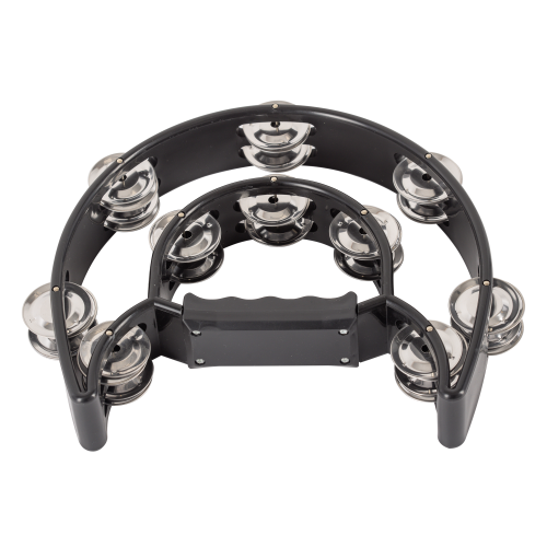 PANDERETA MEDIA LUNA DOBLE NEGRA TW20BK