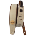 CORREA BASSO PARA GUITARRA Y BAJO SERIE ANTE SINTÉTICO BEIGE ACOLCHADA