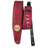 CORREA BASSO PARA GUITARRA Y BAJO SERIE CUERO ROJO FLOREADO