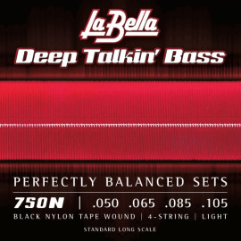 JUEGO DE CUERDAS PARA BAJO DEEP TALKIN´BLACK NYLON LIGHT