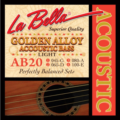 JUEGO DE CUERDAS PARA BAJO ACÚSTICO GOLD