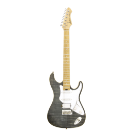 GUITARRA ELÉCTRICA ARIA ST 714-MK2-FULLERTON NEGRA TRANSLÚCIDA