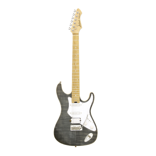 GUITARRA ELÉCTRICA ARIA ST 714-MK2-FULLERTON NEGRA TRANSLÚCIDA