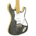 GUITARRA ELÉCTRICA ARIA ST 714-MK2-FULLERTON NEGRA TRANSLÚCIDA