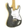 GUITARRA ELÉCTRICA ARIA ST 714-MK2-FULLERTON NEGRA TRANSLÚCIDA