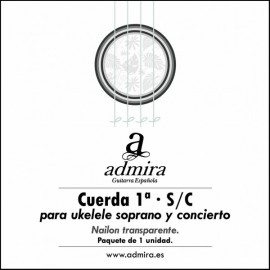 1ª CUERDA ADMIRA PARA UKELELE SOPRANO/CONCIERTO NAILON CA501UKSC