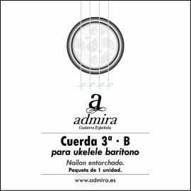 3ª CUERDA ADMIRA PARA UKELELE BARITONO NAILON ENTORCHADO CA503UKB