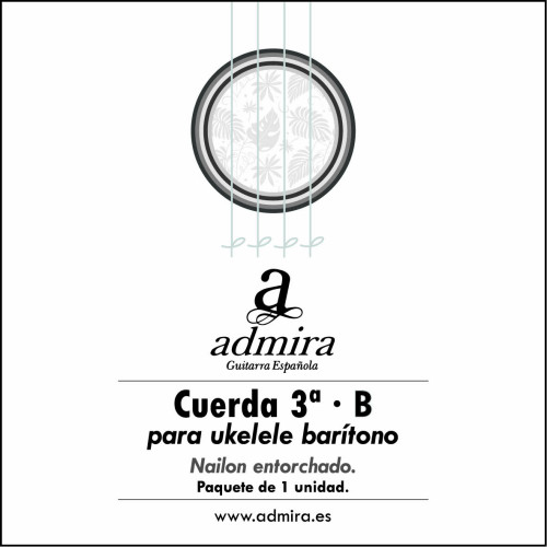 3ª CUERDA ADMIRA PARA UKELELE BARITONO NAILON ENTORCHADO CA503UKB