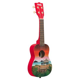 UKELELE SOPRANO SERIE UKADELIC GRAPHIC TOP SURF