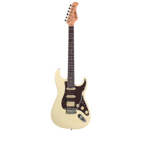 GUITARRA ELÉCTRICA PRODIPE SERIE ST83-RA STRATOCASTER BLANCO VINTAGE