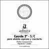 2ª CUERDA ADMIRA PARA UKELELE SOPRANO/CONCIERTO NAILON CA502UKSC