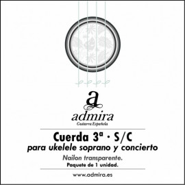 3ª CUERDA ADMIRA PARA UKELELE SOPRANO/CONCIERTO NAILON CA503UKSC