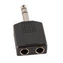 ADAPTADOR DUAL JACK MONO 1/4" HEMBRA X 2 - JACK STEREO 1/4"