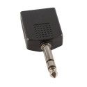 ADAPTADOR DUAL JACK MONO 1/4" HEMBRA X 2 - JACK STEREO 1/4"