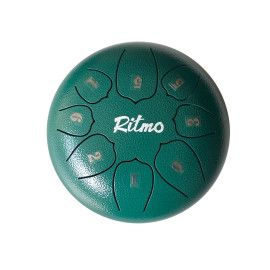 MINI TONGUE DRUM DE 6 LOTUS DISPLAY 8 NOTAS VERDE