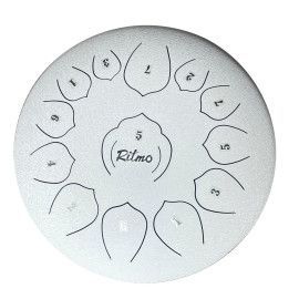 TONGUE DRUM DE 12 UPGRADED PREMIUM LOTUS SERIE 13 NOTAS BLANCO