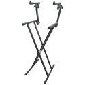 SOPORTE CON PERFIL DOBLE DE DOS ALTURAS PARA DOS TECLADOS CON SISTEMA DE  SEGURIDAD